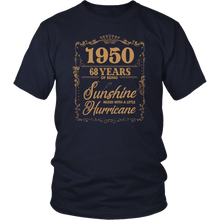 Load image into Gallery viewer, 1950 Years Shirt - 68th Birthday Of Being Sunshine Mixed With A Little Hurricane
