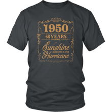 Load image into Gallery viewer, 1950 Years Shirt - 68th Birthday Of Being Sunshine Mixed With A Little Hurricane
