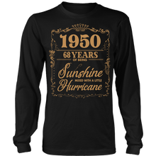 Load image into Gallery viewer, 1950 Years Shirt - 68th Birthday Of Being Sunshine Mixed With A Little Hurricane
